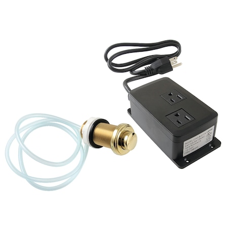 Kingston Brass Dual Outlet Garbage Disposal Air Switch Kit, Polished Brass KADK212